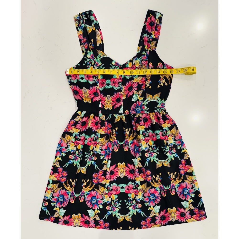 Anthropologie Under Skies Retro Floral Print Mini Dress Style #91442 - Picture 6 of 7